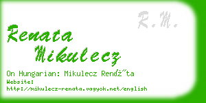 renata mikulecz business card